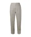 Brunello Cucinelli Check Trousers In Gray