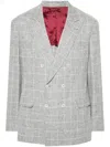 Brunello Cucinelli Prince Of Wales Checked Silk-blend Blazer