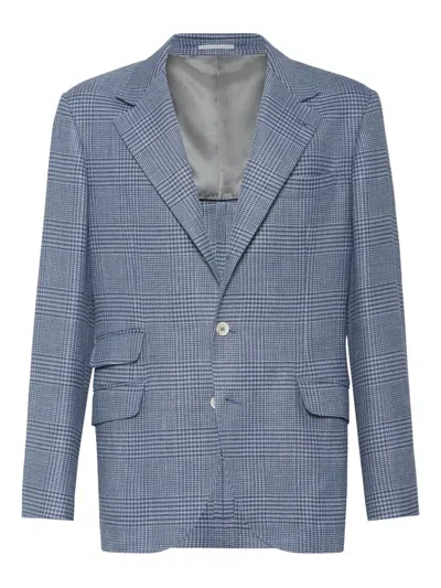 BRUNELLO CUCINELLI CHECKED BLAZER