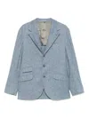 Brunello Cucinelli Checked Blazer In Blue