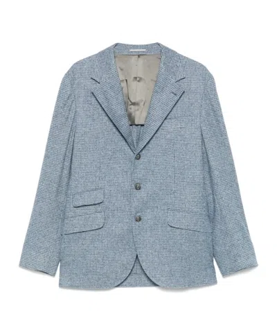 BRUNELLO CUCINELLI CHECKED BLAZER