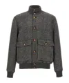 Brunello Cucinelli Check Bomber Jacket In Black