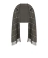 Brunello Cucinelli Checked Cashmere Scarf In Black