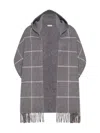 Brunello Cucinelli Checked Cashmere Scarf In Gray