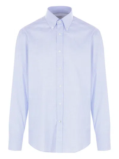 BRUNELLO CUCINELLI CHECKED COTTON SHIRT