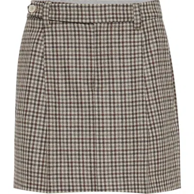 BRUNELLO CUCINELLI BRUNELLO CUCINELLI CHECKED FLANNEL MINI SKIRT