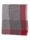 Brunello Cucinelli Checked Frayed-edge Scarf In Neutral