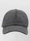 Brunello Cucinelli Checked Pattern Hat Curved Brim