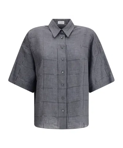 Brunello Cucinelli Checked Shirt