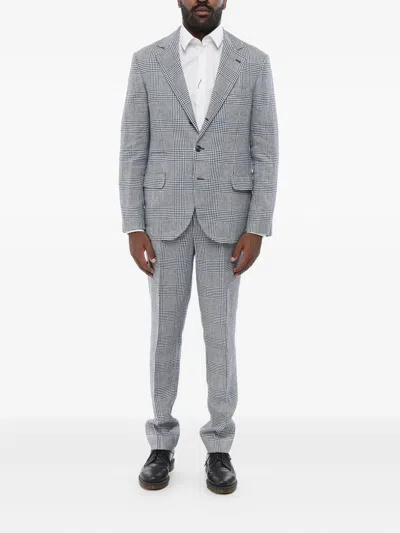 Brunello Cucinelli Checked Single-breasted Suit In Multi