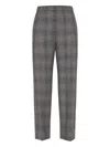 Brunello Cucinelli Checked Trousers In Gray