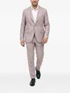 Brunello Cucinelli Checked-pattern Suit In Purple