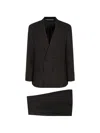 Brunello Cucinelli Check-pattern Double-breasted Suit In Brown