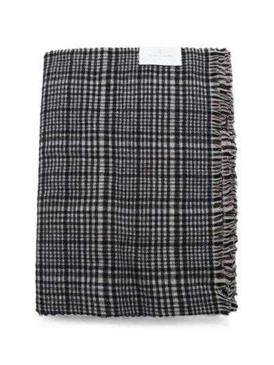 Brunello Cucinelli Check-pattern Frayed-edge Scarf In Pink
