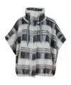 Brunello Cucinelli Check-print Wool-blend Jacket In Gray