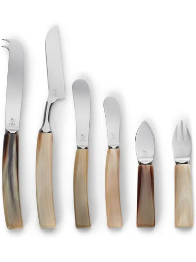 Brunello Cucinelli Cheese Utensils (set Of Six) In Neutrals