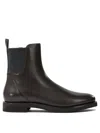 Brunello Cucinelli Chelsea Boot In Matt Calfskin With Shiny Detail In Brown
