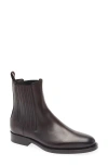 Brunello Cucinelli Elasticated Side Panel Leather Ankle Boots In Brown