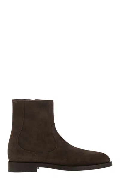 Brunello Cucinelli Chelsea Boot In Suede