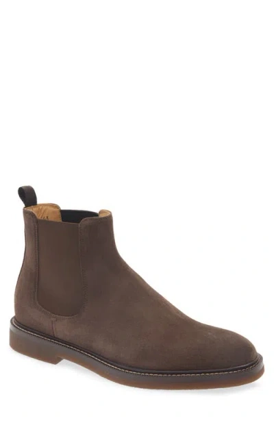 Brunello Cucinelli Leather Chelsea Boots In Brown