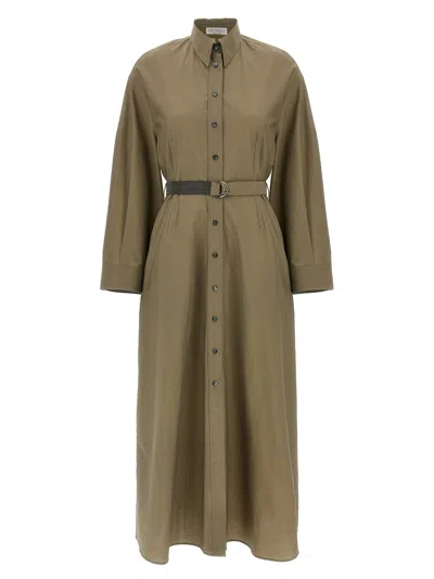Brunello Cucinelli Chemisier Dress Dresses Beige