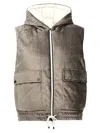 Brunello Cucinelli Chenille Vest With Drawstring Hem And Hood