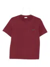 Brunello Cucinelli Crew Neck Cotton T-shirt With Chest Pocket In Red