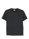 Brunello Cucinelli Cotton Crew Neck T-shirt With Patch Pocket In Gray