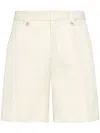 Brunello Cucinelli Chevron Bermuda Shorts In Neutrals