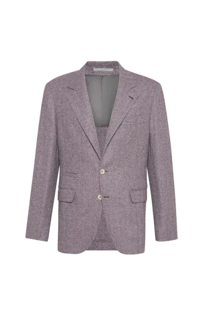 Brunello Cucinelli Chevron Deconstructed Blazer
