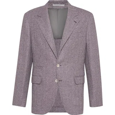 BRUNELLO CUCINELLI BRUNELLO CUCINELLI CHEVRON DECONSTRUCTED BLAZER