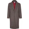 Brunello Cucinelli Cashmere And Silk Single Breasted Coat In Brown