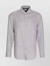 Brunello Cucinelli Chevron Motif Flannel Shirt With Button-down Collar In Pink
