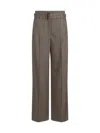 Brunello Cucinelli Chevron Pants In Brown/panama