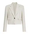 Brunello Cucinelli Chevron-pattern Cropped Blazer In Neutral