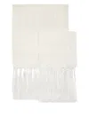 Brunello Cucinelli Chevron-pattern Towels (set Of Two) In White