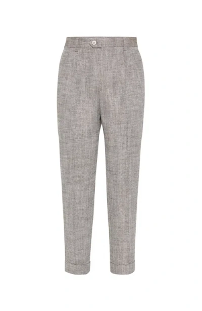 BRUNELLO CUCINELLI BRUNELLO CUCINELLI CHEVRON TROUSERS