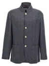 BRUNELLO CUCINELLI BRUNELLO CUCINELLI CHEVRON WOOL JACKET