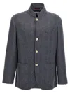 BRUNELLO CUCINELLI BRUNELLO CUCINELLI CHEVRON WOOL JACKET