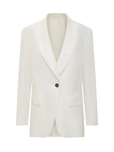 Brunello Cucinelli Chic Blazer For Ss25 In Neutral