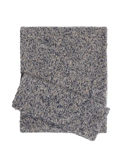 Brunello Cucinelli Kids' Chiné Knit Scarf In Blue