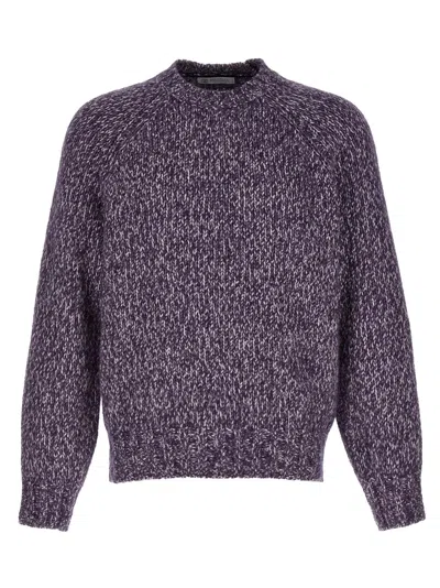 Brunello Cucinelli Chiné Sweater Sweater, Cardigans In Purple