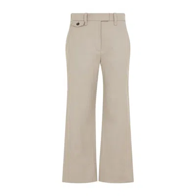 BRUNELLO CUCINELLI BRUNELLO CUCINELLI CHINO CROPPED BEIGE COTTON PANTS