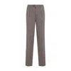 Brunello Cucinelli Pleated Front Trousers Straight Leg Design In Blue