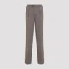 Brunello Cucinelli Pleated Front Trousers Straight Leg Design In Gray