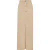 Brunello Cucinelli Monili Bead-embellished Skirt In Beige