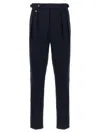 Brunello Cucinelli Tailored Trousers With Pleats And Button Detailing In Black