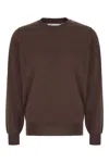 Brunello Cucinelli Ribbed Design Lightweight Cotton Sweater In Testa Di Moro English White