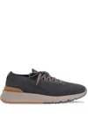 BRUNELLO CUCINELLI BRUNELLO CUCINELLI CHUNKY DARK GREY KNITTED SNEAKERS