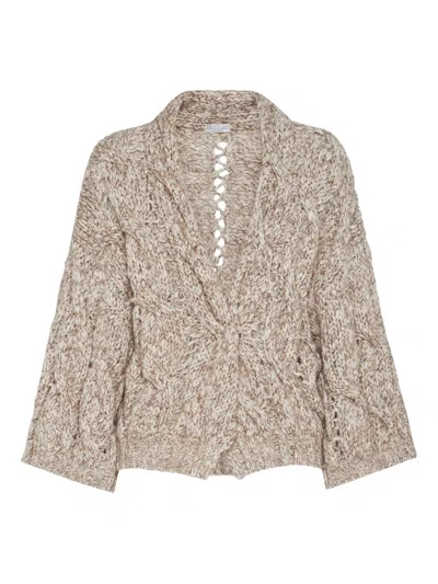 BRUNELLO CUCINELLI CHUNKY KNIT CARDIGAN